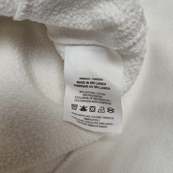 Nike Sweatshirt Mens Medium White Club Fleece Crewneck Pullover Swoosh Logo - Picture 7 of 11